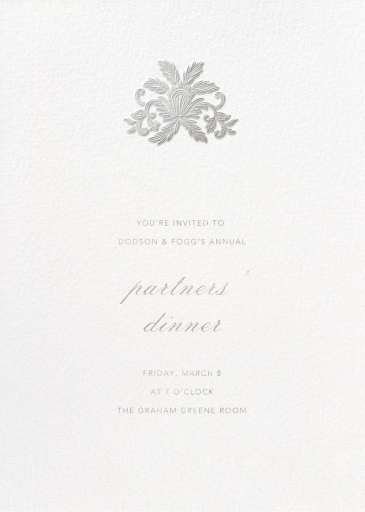 Leaf Lace II - Corporate Reception Invitation by Oscar de la Renta