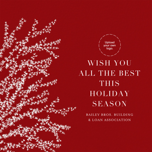 Forsythia Branch - Holiday Card by Paperless Post