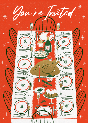 Tasty Tablescape - Holiday Party Invitation by Paperless Post