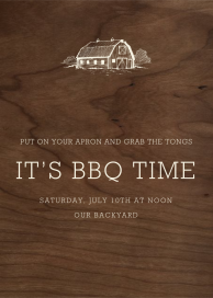 Wood Grain Dark - Summer Party Invitation by Paperless Post