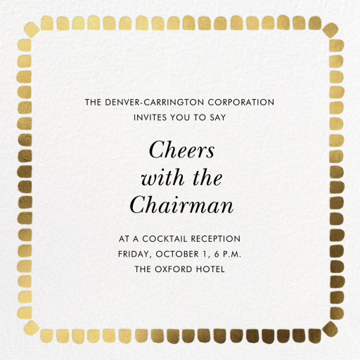 Gumdrop Border - Corporate Reception Invitation by kate spade new york