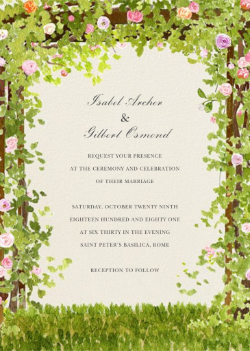 Spring Pergola - Wedding Invitation by Felix Doolittle