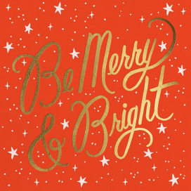 Merry and Bright Script - Holiday Card by Rifle Paper Co.