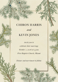 Fir Ever Frame - Wedding Invitation by John Derian