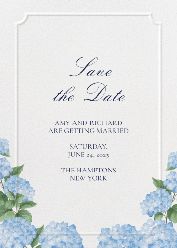Hydrangea Garden - Save the Date by Inquisited