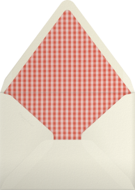 Gingham Apple Wreath Invitation Envelope