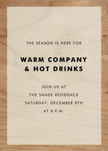 Wood Grain Color Block - Holiday Party Invitation by Paperless Post