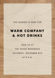 Wood Grain Color Block - Holiday Party Invitation by Paperless Post