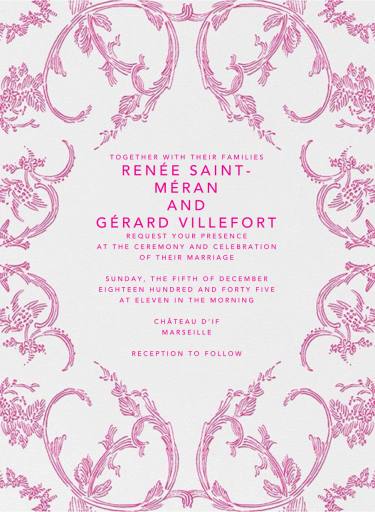 Silk Brocade I - Wedding Invitation by Oscar de la Renta