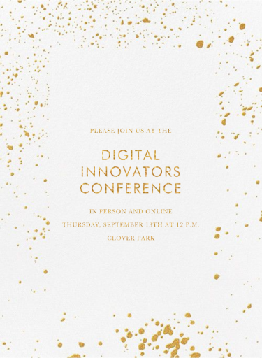 Splatter Cloth I - Conference Invitation by Paperless Post