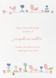Birdie and Friends - Baby Shower Invitation by Little Cube