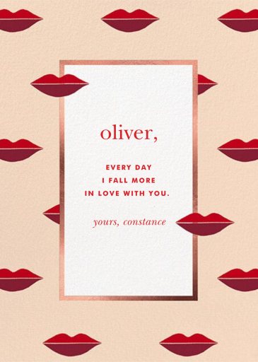 Two-Tone Lips - Valentine's Day Card by kate spade new york