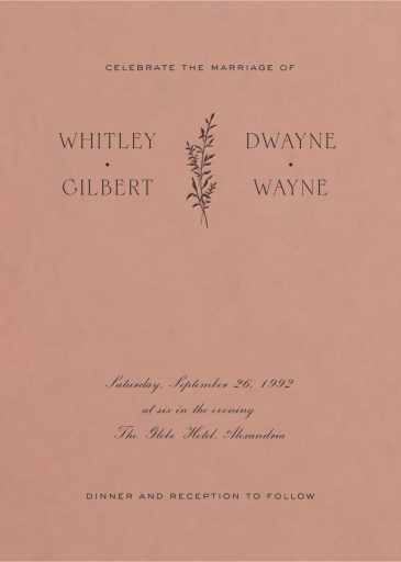 Keen (Tall) - Wedding Invitation by Paperless Post