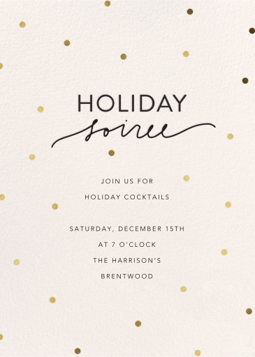 Golden Soirée - Party Invitation by Sugar Paper