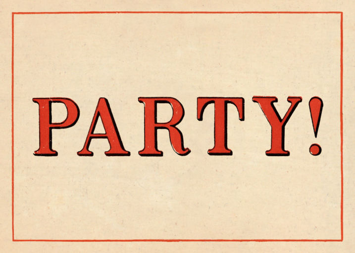 Red Letter Party (Invitation) - Beach Party Invitation by John Derian