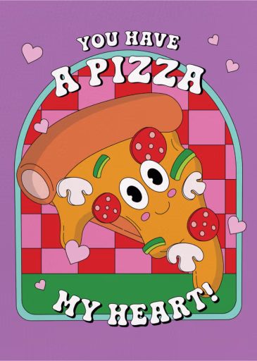 A Pizza My Heart - Valentine's Day Card by Party Mountain