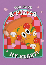 A Pizza My Heart - Valentine's Day Card by Party Mountain