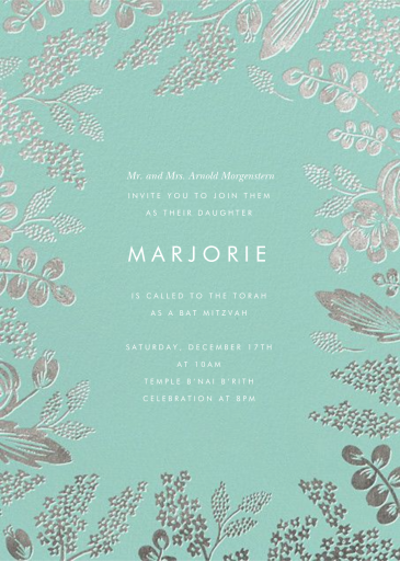 Heather and Lace - Bar & Bat Mitzvah Invitation by Rifle Paper Co.