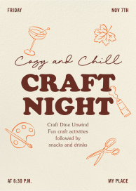 Cozy Crafts - Party Invitation by Paperless Post
