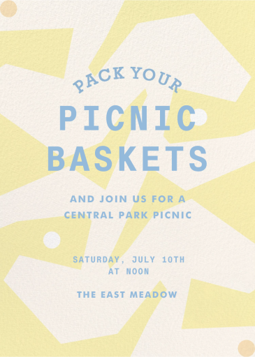 Abstract Lemon Drop - Invitation by Gold Rush Paper