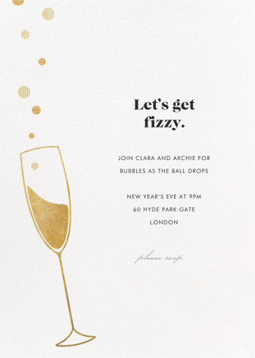 Champagne Flute - Winter Party Invitation by Paperless Post
