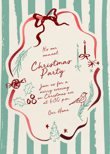 Holiday Charms - Christmas Party Invitation by Pulp Templates Co.