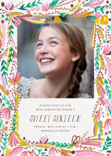 Primrose Path Photo - Sweet 16 Invitation by Mr. Boddington's Studio