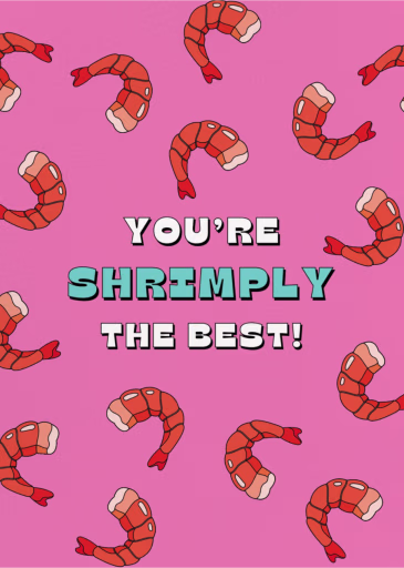 Falling Shrimp - Valentine's Day Card by Party Mountain