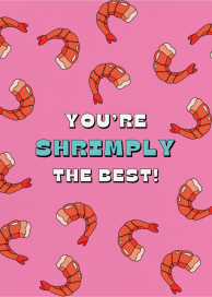 Falling Shrimp - Valentine's Day Card by Party Mountain