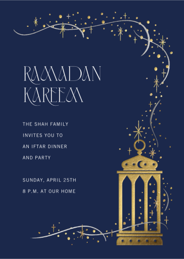 Golden Lantern - Invitation by Paperless Post