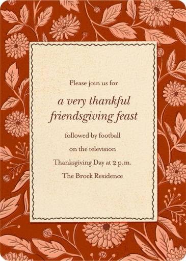 Vintage Flora - Thanksgiving Invitation by Hello!Lucky