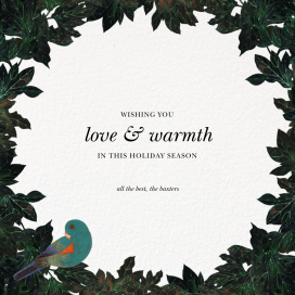 Parrot in a Pear Tree - Holiday Card by Oscar de la Renta