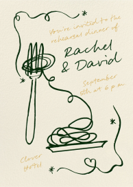 Fork Twirl - Rehearsal Dinner Invitation by Pulp Templates Co.