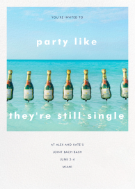 Champagne Float - Bachelor/Bachelorette Party Invitation by Gray Malin