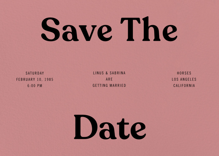 Rule of Thirds - Save the Date by Goods Gang