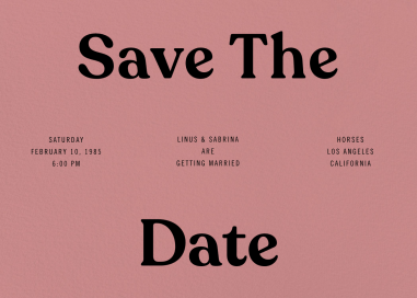 Rule of Thirds - Save the Date by Goods Gang