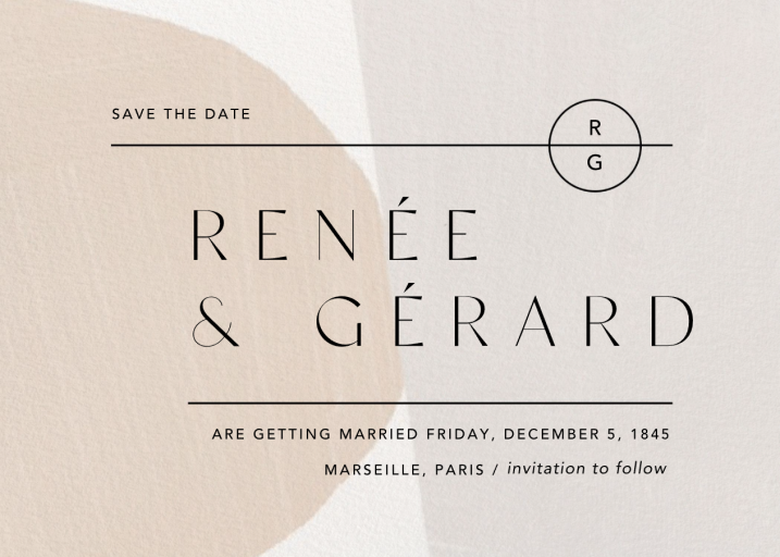 Beige Shapes - Save the Date by Moglea