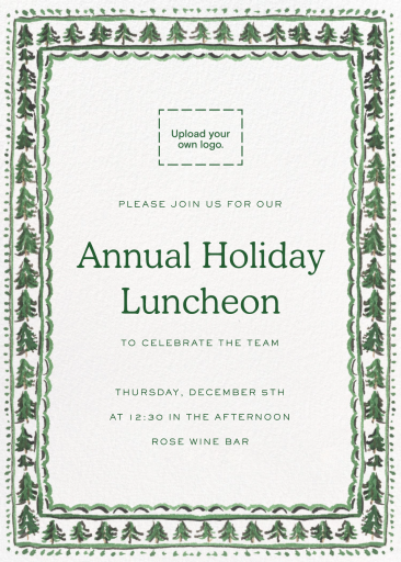 Fraser Fir Border (Paige Spearin) - Christmas Party Invitation by Dogwood Hill