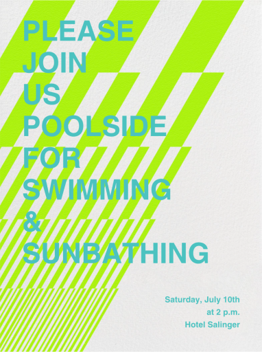 Lightning Decals - Pool Party Invitation by Paperless Post