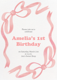 Soft Ribbons - First Birthday Invitation by Paperless Post