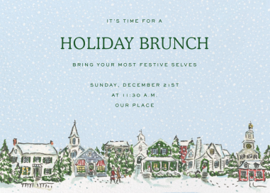 Snowy Village (Paige Spearin) - Holiday Party Invitation by Dogwood Hill