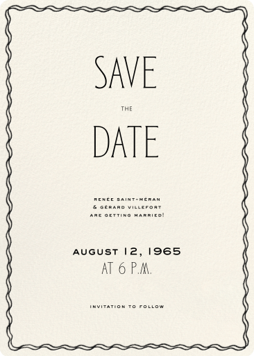 Rippled Border - Save the Date by Paperless Post