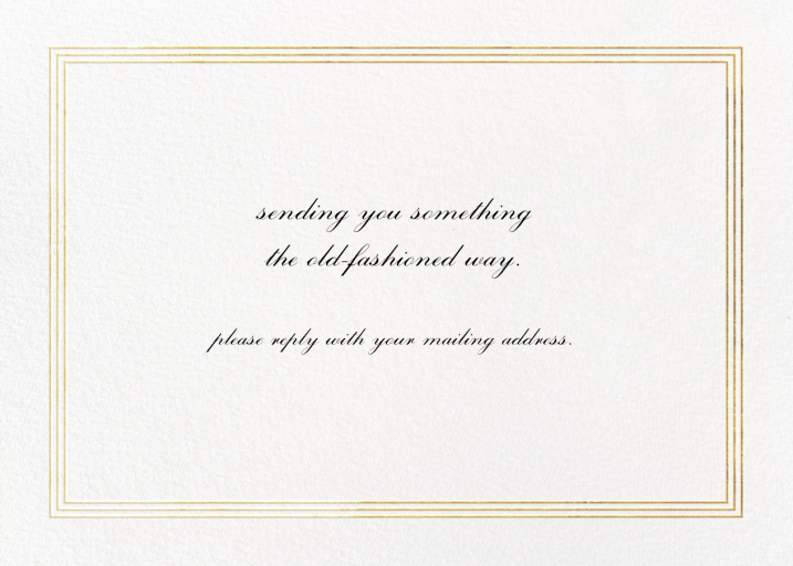 Triple Interior Border  by Paperless Post