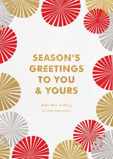 Party Fans - Business Holiday Card by Paperless Post