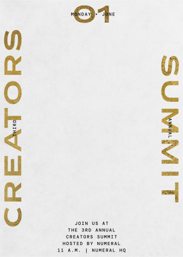 Linear Type - Business Event Invitation by Kelly Wearstler
