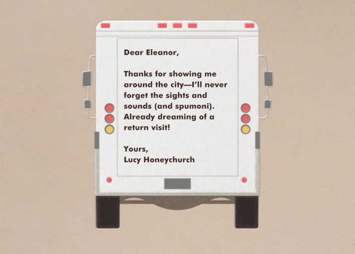 Delivery Truck by Paperless Post - Back