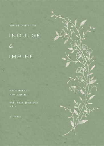 Botanical Pressed Wildflower - Dinner Party Invitation by Paperless Post