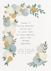Watercolor Balloon Arch - Baptism & Christening Invitation by Paperless Post