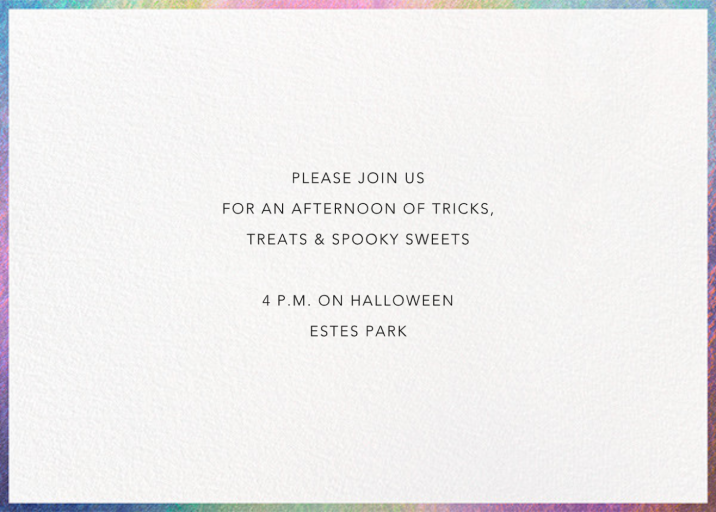 Halloween Hang - Invitation by Meri Meri - Back