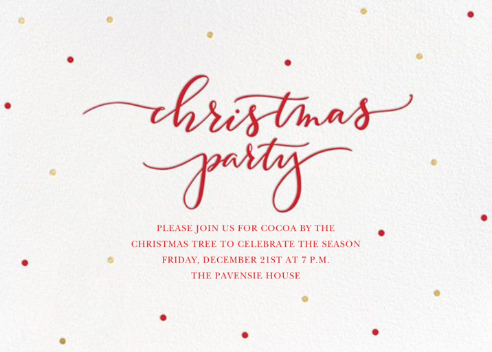 Holiday Dots - Invitation by Sugar Paper